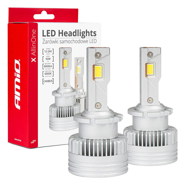 AMiO LED Koplampen X AllinOne-serie D2S D2R D4S D4R canbus 6000K Dimlichten Wit - VCTparts.nl