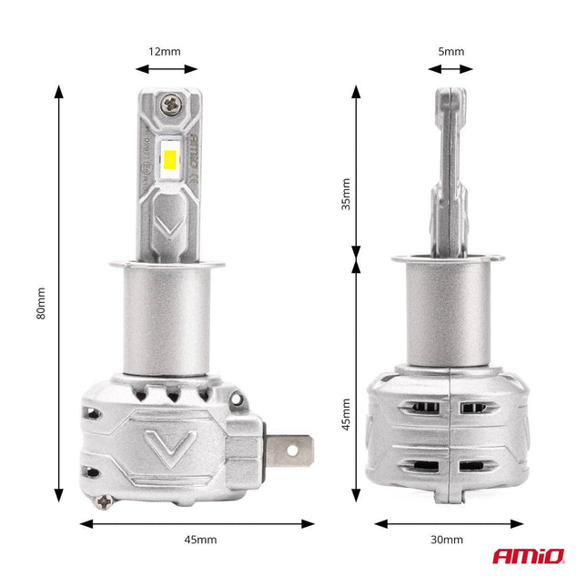AMiO LED Koplampen X2-serie H3 Dimlichten Wit - VCTparts.nl