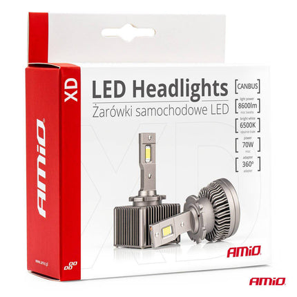 AMiO LED Koplampen XD-serie D4S/D4R – Krachtige LED Dimlichten voor Helder Wit Licht - VCTparts.nl
