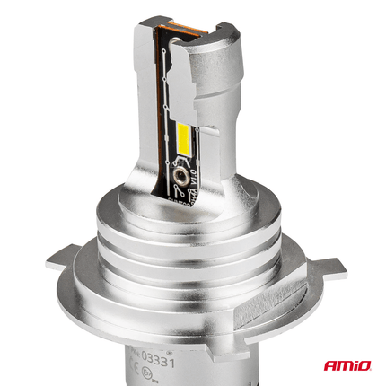 AMiO Dimlicht LED H4/H19 Mini 6500k Wit (set) 12v/24v [Witte koplampen - Witte Dimlichten] - VCTparts.nl