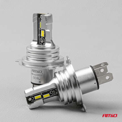 AMiO Dimlicht LED H4/H19 Mini 6500k Wit (set) 12v/24v [Witte koplampen - Witte Dimlichten] - VCTparts.nl