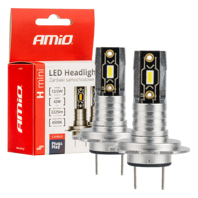 Amio Dimlicht LED H7 Mini 6500K blanc (Set) [phares blancs - White Dimlights]