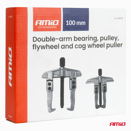 AMiO AMiO Double Arm Lager - en Pulley Trekker 0 - 102 mm - Heavy Duty Tweearmige Puller voor Vliegwielen, Poelies en Tandwielen Demontage AMiO 6