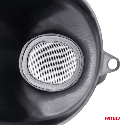 AMiO Drie - Delige Elliptische Universele Trechter met Filtergaas en Twee Tuiten 14cm Diameter Zwart - VCTparts.nl