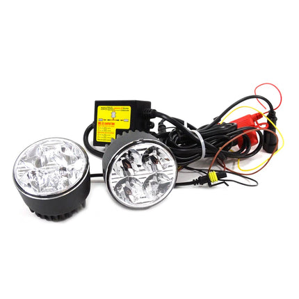 AMiO AMiO DRL 510HP Dagrijverlichting Rond 70mm - LED Set voor Mistlamp Openingen met Maskeringsringen 12V en 24V AMiO 5