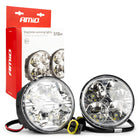 AMiO AMiO DRL 510HP Dagrijverlichting Rond 70mm - LED Set voor Mistlamp Openingen met Maskeringsringen 12V en 24V AMiO 1