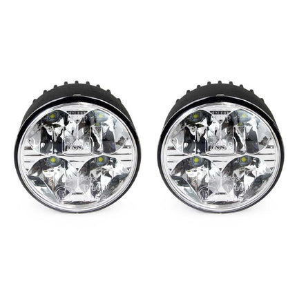 AMiO AMiO DRL 510HP Dagrijverlichting Rond 70mm - LED Set voor Mistlamp Openingen met Maskeringsringen 12V en 24V AMiO 3