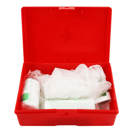 AMiO EHBO - Doos Compacte Veiligheidsset voor Auto/Motor met Handige Bevestiging Rood - VCTparts.nl