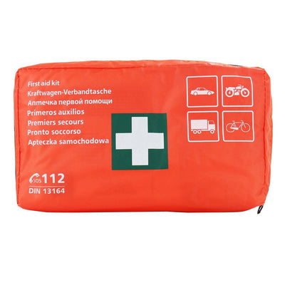 Amio First Aid Box DIN 13164-Ensemble de premiers soins de voyage à l'étendue avec emballage étanche rouge