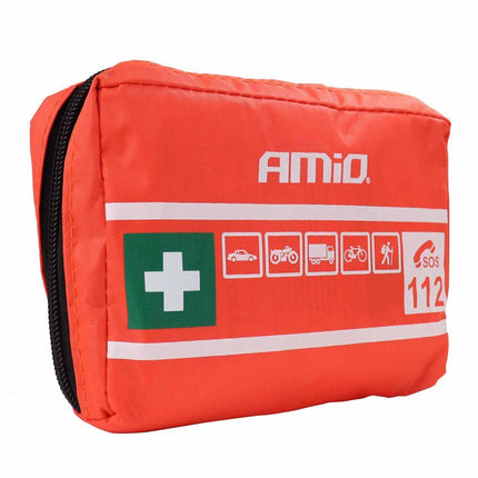 AMiO EHBO - Doos Mini B - Compacte Veiligheidsset voor Auto/Motor met Handige Bevestiging Rood - VCTparts.nl