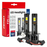 AMiO F25 PRO BLACK Edition H1 LED Koplampen 12/24V – 7646 Lumen 6000K Daglichtwit FULL CANBUS