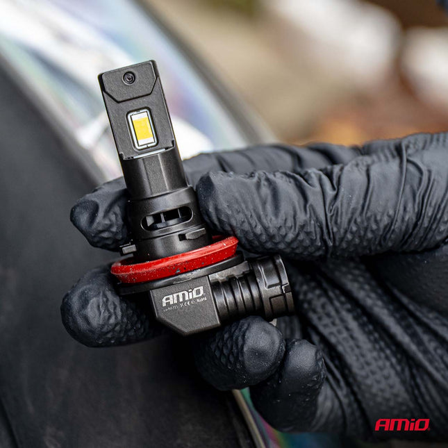 AMiO F25 PRO BLACK FULL CANBUS H8 H9 H11 H16 – 68W 6000K Wit 12V/24V - Hoge Helderheid - VCTparts.nl