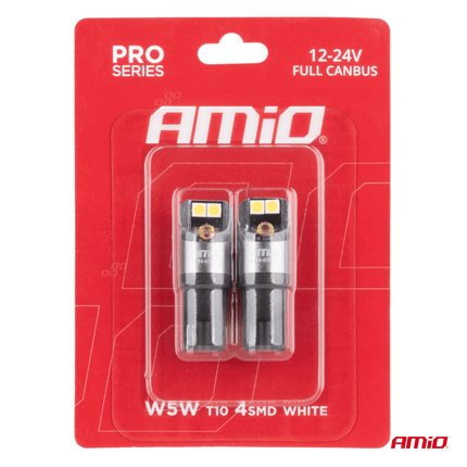 AMiO H7 + T10 Dimlicht & Parkeerlicht LED Mini 6500k Wit (set) [Witte Koplampen - Witte Parkeerlichten] - VCTparts.nl