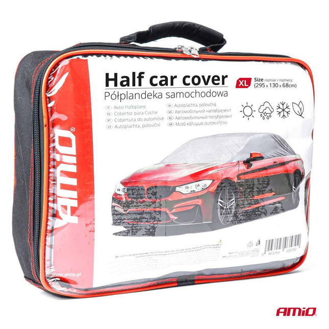 AMiO Halve Autohoes - Extra Grote Beschermhoes voor Sedan XL - Weerbestendige Bescherming tegen Sneeuw IJs Stof en UV - straling - VCTparts.nl
