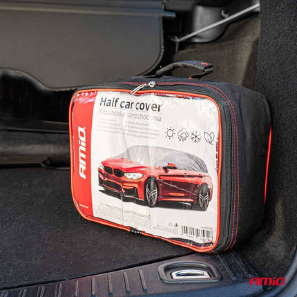 AMiO Halve Autohoes - Extra Grote Beschermhoes voor Sedan XL - Weerbestendige Bescherming tegen Sneeuw IJs Stof en UV - straling - VCTparts.nl