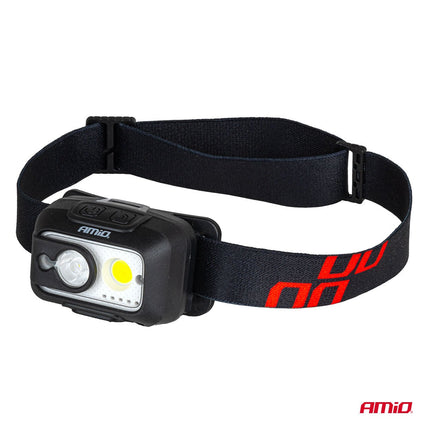 AMiO AMiO Hoofdlamp LED XPG+COB 1800mAh met Bewegingssensor - USB Oplaadbaar en Verstelbare Hoofdband - Voor Outdoor Werkplaats en Noodsituaties AMiO 3