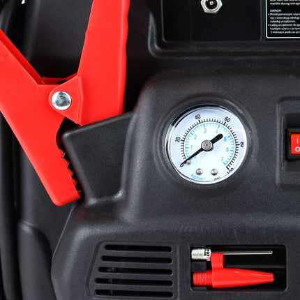 AMiO Jump Starter 12V 17Ah 900A 4in1 – Multifunctioneel Auto Accu Starter, Powerbank en Compressor JS01 Noodsituatie - VCTparts.nl