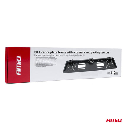 AMiO Kentekenplaathouder met Camera en Parkeersensoren - Complete Achteruitrijhulp - VCTparts.nl