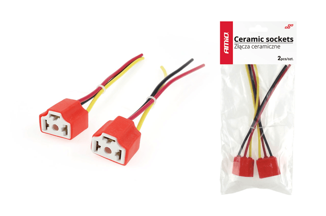 AMiO Keramische Fittingen H4 CS - H4 Isolatie Lamphouder Socket (2 stuks) - VCTparts.nl