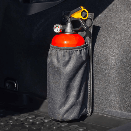 AMiO Klittenband Houder voor 1KG Poederblusser Brandblusser Muurbevestiging of Auto Kofferbak Zwart - VCTparts.nl