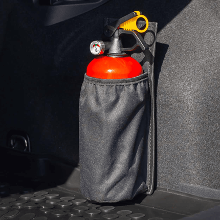 AMiO Klittenband Houder voor 1KG Poederblusser Brandblusser Muurbevestiging of Auto Kofferbak Zwart - VCTparts.nl