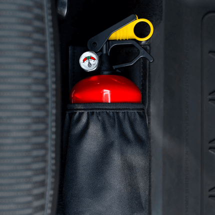 AMiO Klittenband Houder voor 1KG Poederblusser Brandblusser Muurbevestiging of Auto Kofferbak Zwart - VCTparts.nl