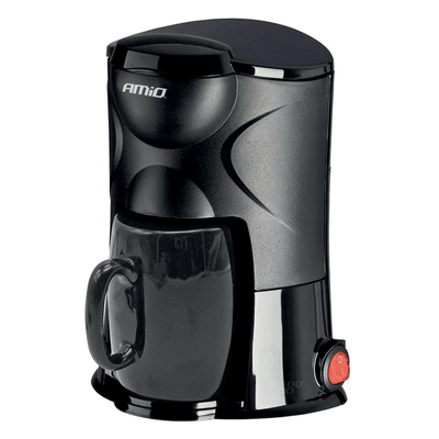 AMiO Koffiezetapparaat Auto Koffiezetter met Mok (24v/250w) Zwart met Autostekker Sigarettenaanstekerplug