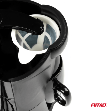 AMiO Koffiezetapparaat Auto Koffiezetter met Mok (24v/250w) Zwart met Autostekker Sigarettenaanstekerplug - VCTparts.nl