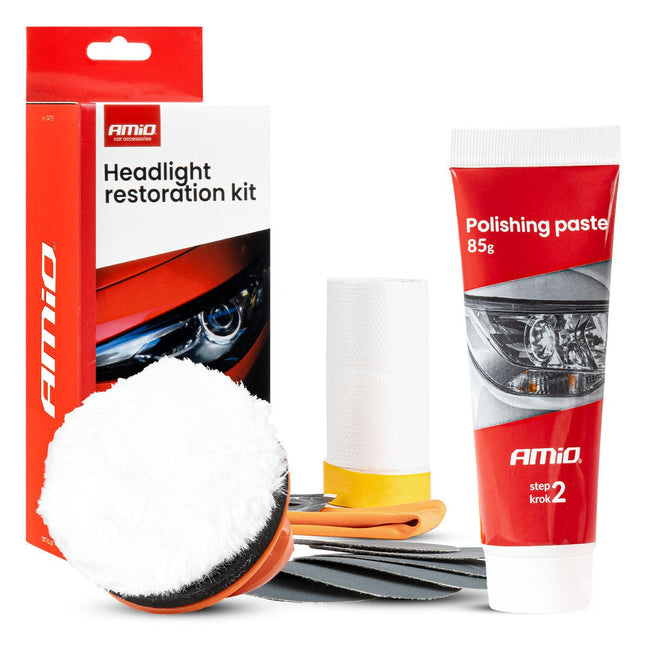 AMiO AMiO Koplamp Herstelset Polijstkit - Helder Zicht en Koplamp Restauratie voor nieuwe Glans AMiO 1