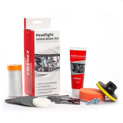 Amio phares Polijstkit Restoration Set - Récupération L'éclat des phares gris