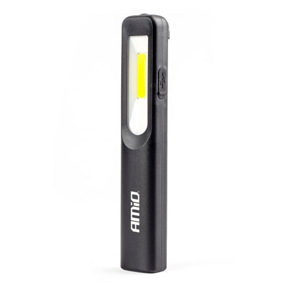 Amio puissant LED Cob Running Lampe avec attachement magnétique et fonction de charge USB noir