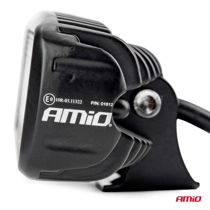 AMiO Krachtige Werklamp AWL01 6 LED FLAT 9 - 60V Verstraler Spot Robuust Offroad - VCTparts.nl
