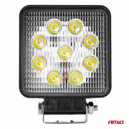AMiO Krachtige Werklamp AWL03 9 LED FLOOD 9 - 60V Verstraler Spot Robuust Offroad - VCTparts.nl