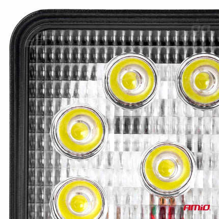 AMiO Krachtige Werklamp AWL03 9 LED FLOOD 9 - 60V Verstraler Spot Robuust Offroad - VCTparts.nl