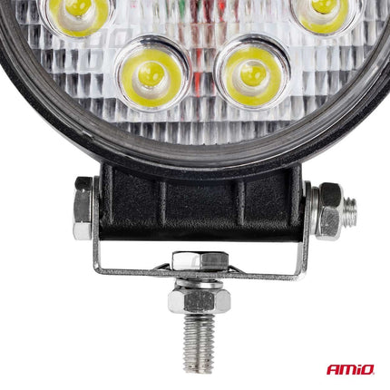 AMiO Krachtige Werklamp AWL04 9 LED FLOOD 9 - 60V Verstraler Spot Robuust Offroad - VCTparts.nl