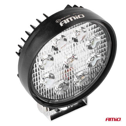 AMiO Krachtige Werklamp AWL04 9 LED FLOOD 9 - 60V Verstraler Spot Robuust Offroad - VCTparts.nl