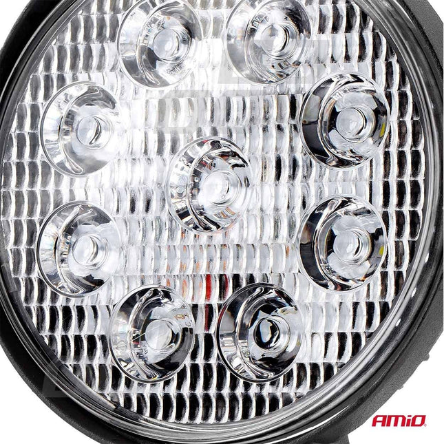AMiO Krachtige Werklamp AWL06 9 LED FLOOD 9 - 36V Verstraler Spot Robuust Offroad - VCTparts.nl