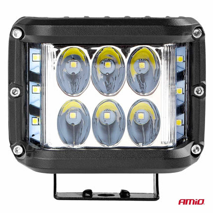 AMiO Krachtige Werklamp AWL08 12 LED (2 lampen) 9 - 36V Verstraler Spot Robuust Offroad - VCTparts.nl