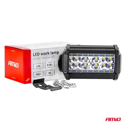 AMiO Krachtige Werklamp AWL09 28 LED FLOOD 9 - 36V Verstraler Spot Robuust Offroad - VCTparts.nl