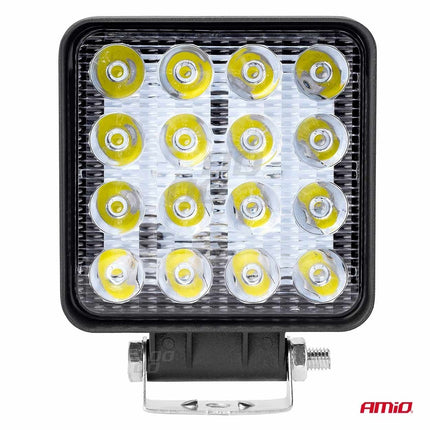 AMiO Krachtige Werklamp AWL10 16LED FLOOD 9 - 36V Verstraler Spot Robuust Offroad - VCTparts.nl