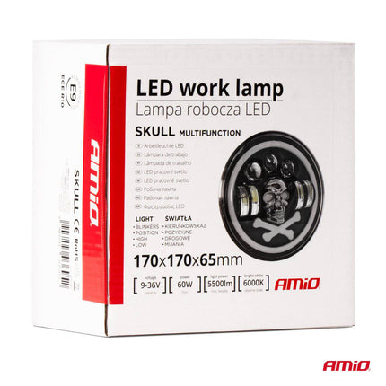 AMiO Krachtige Werklamp Multifunctioneel 9 - 36V 60W AMIO - 03695 Verstraler Spot Robuust Offroad - VCTparts.nl
