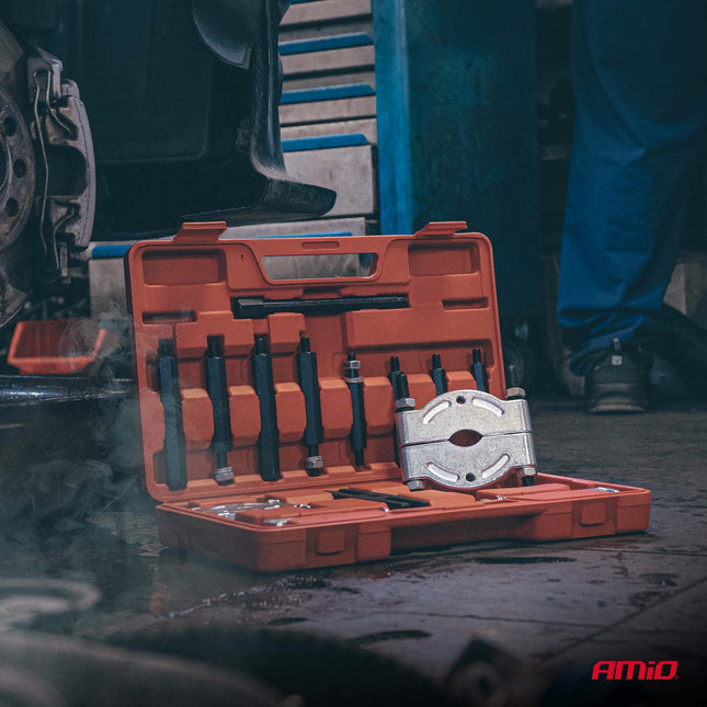 AMiO Lager Trekker Set met Separator 14 Delig - Bearing Separator en Puller Gereedschap 25 - 75 mm - VCTparts.nl