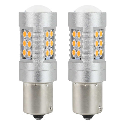 AMiO LED CANBUS 3030 24SMD 1156 BAU15S PY21W Amber 12V/24V