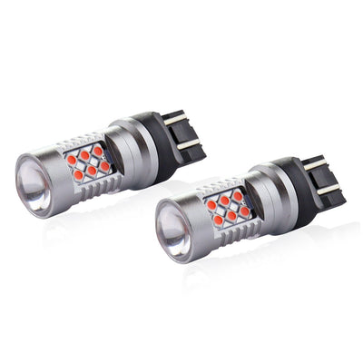 AMiO LED CANBUS 3030 24SMD T20 7443 WR21/5W Rood 12V/24V