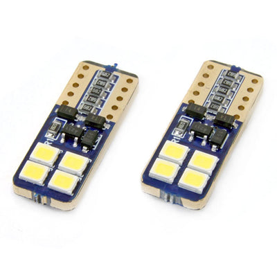 Amio LED Canbus 8SMD 2835 T10E (W5W) blanc 12V / 24V