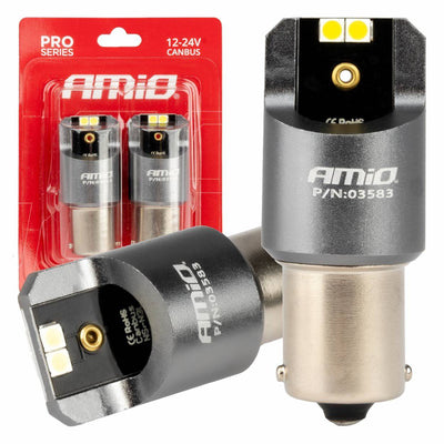 Amio LED Canbus Pro Series BA15S P21W 4x3030 SMD White 12 / 24V