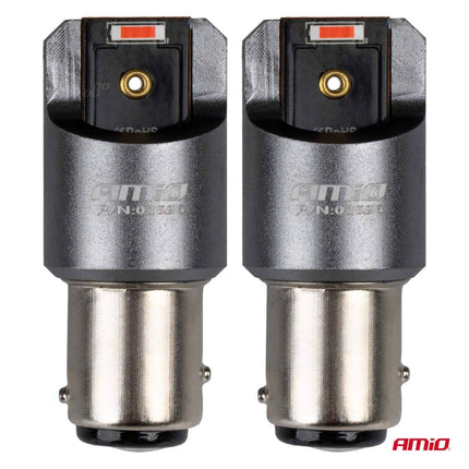 AMiO LED CANBUS PRO serie BAY15D P21/5W 2x1860SMD Rood 12/24V FULL CANBUS - VCTparts.nl