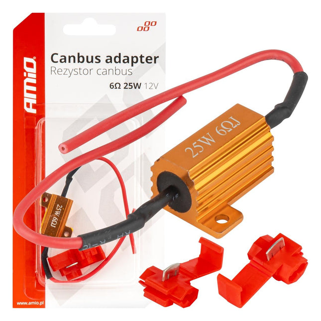 AMiO AMIO LED Canbus Weerstand 6 Ohm 25W - Voorkomt CANBUS Foutmeldingen Storing Oplossen AMiO 1