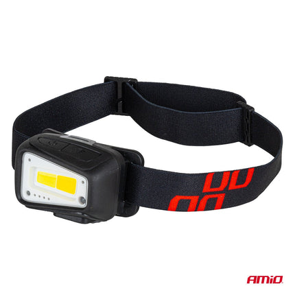 AMiO LED Hoofdlamp COB 1800mAh met Bewegingssensor - USB Oplaadbaar en Verstelbare Hoofdband - Voor Outdoor Workshop en Noodsituaties - VCTparts.nl