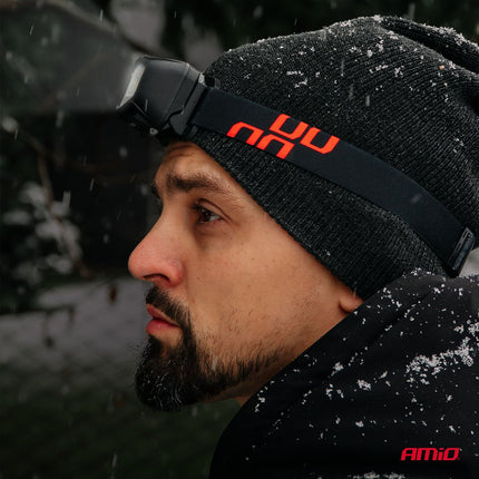 AMiO LED Hoofdlamp COB 1800mAh met Bewegingssensor - USB Oplaadbaar en Verstelbare Hoofdband - Voor Outdoor Workshop en Noodsituaties - VCTparts.nl